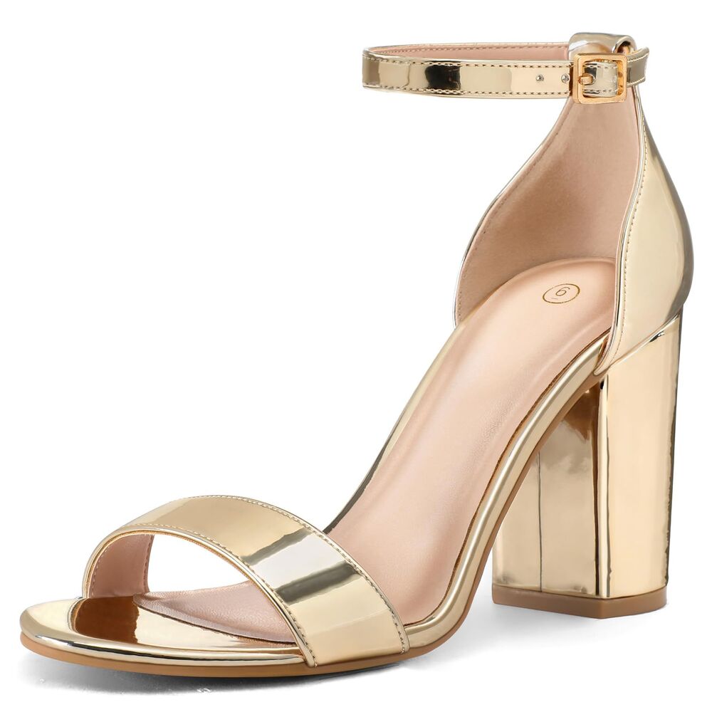 Chunky Block Heels Open Toe 3.5 Inch Heel Sandals, SIZE 10, SL3-167S005